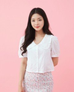 [무료배송] 프릴 카라 크롭 코튼 블라우스 B1706