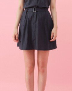 [무료배송] 나일론 셋업 벨트 미니스커트 B1706