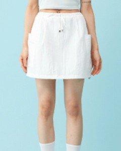 [무료배송] 나일론 밴딩 포켓 스트링 미니 스커트 B0107
