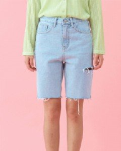 [무료배송] 사이드 컷팅 하프 팬츠 B1507