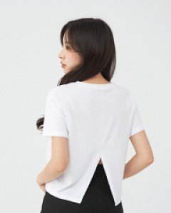 [무료배송] 백 슬릿 반팔 티 B2907