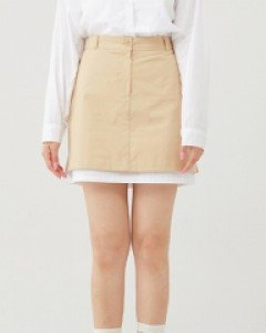 [무료배송] 레이어드 포인트 코튼 미니스커트 B0908