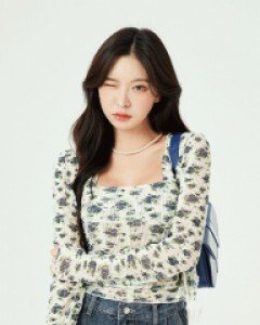 [무료배송] 웨이브 플라워 슬리브리스 가디건SET B2608