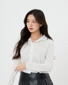 [무료배송] 링클 카라 긴팔 셔츠  B0809