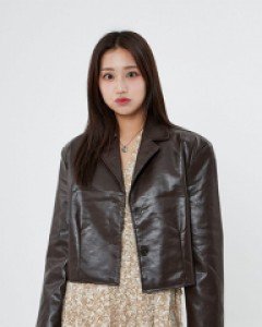 [무료배송] 투 버튼 폭스 레더 자켓 B2209