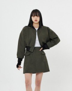 [무료배송] 패딩 기모 포켓 미니스커트 B2010
