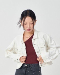디스트로이드 데님 크롭 자켓  K1212