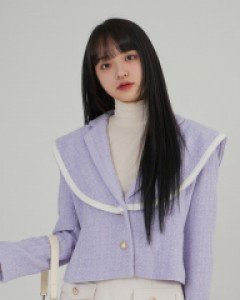 [무료배송] 라운드 케이프 트위드 숏 자켓 B2212