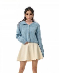 [무료배송] 엠보 부들 플레어 밴딩 미니 스커트 B0201