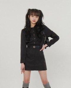 [무료배송] 아이티 카라 벨트 미니 원피스(벨트SET)  B2701