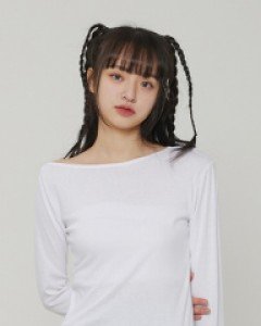 [무료배송] 코코 언발 넥 롱 슬리브 티셔츠 B2701