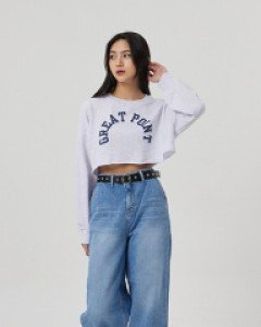 블루 세미 워싱 와이드 데님 팬츠 K3101