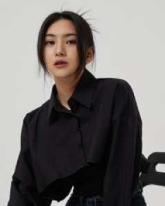 유틸 버튼 오버핏 볼레로 셔츠   K3101