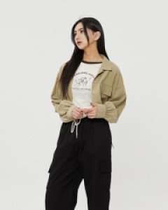 [무료배송] 카고 와이드 코튼 밴딩 콤비 팬츠 B0302