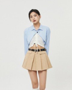[무료배송] 패치 포켓 로빈 플리츠 스커트 B0302