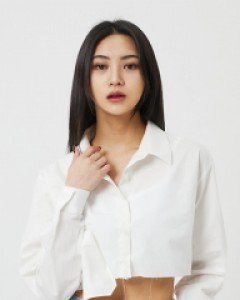 유니버셜 유니크 포켓 포인트 컷팅 크롭 긴팔 셔츠 K1302