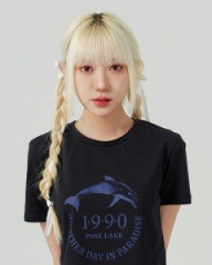 [무료배송] 돌핀 언발 컷팅 반팔 티셔츠 BA0703