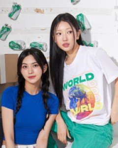 텐션 크롭 슬림 반팔티 KA2003