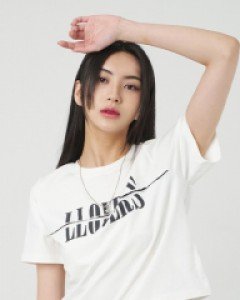 [무료배송] 레터링 컷티드 크롭 티셔츠 BA2504
