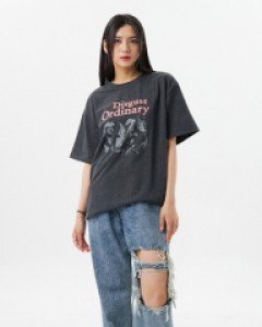 [무료배송] 더블 버튼 데미지 와이드 팬츠 BA0805