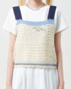 [무료배송] 엔터 시스루 니트 탑 BA1505