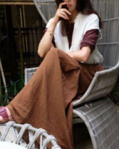 raquel - Deep brown banding skirt (주문폭주 리오더입고 바로배송)