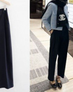 Modern 다크 navy blue slacks (주문폭주 리오더입고)
