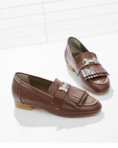 H장식 플랫로퍼