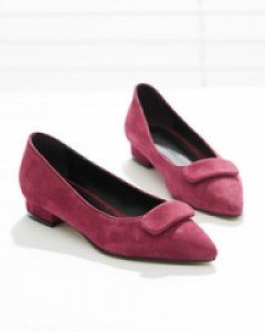 스웨이드 뾰족 플랫