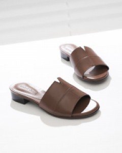 소프트브라운 쿠션 슬리퍼