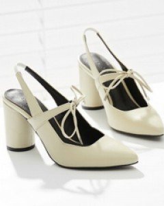 심플 러블리 발등 리본 슬링백