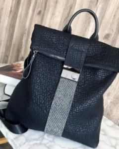 로멘틱 라인 포인트 블랙백팩