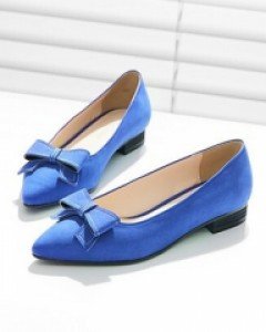 고급스러움을 담은 딥블루 로멘틱 플랫슈즈