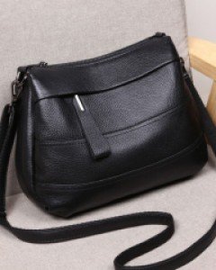 더블라인으로 편안하게 러프블랙크로스백