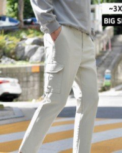 [WD.05] 빈티지한 느낌의 워싱 스판 밴딩 카고팬츠