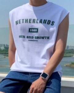 [PN.62] 여름필수 네덜란드 영문 프린팅 나시티