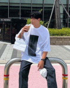 [TOF.03] 커스텀 페인팅 오버핏 반팔 티셔츠