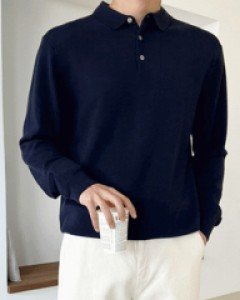 [JER.27] 모던 15컬러 비스코스 캐시미어 카라 니트 티셔츠