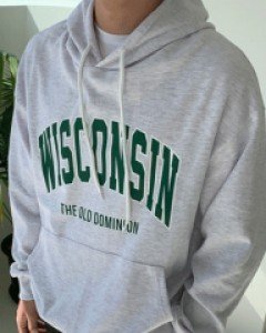 [TAC.54] 캐주얼한 무드의 레터링 후드 티셔츠