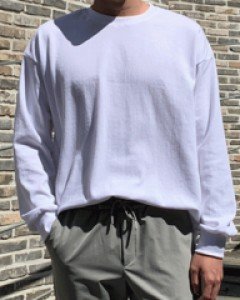 [LW.101] 꾸안꾸 데일리 소매 시보리 긴팔 티셔츠