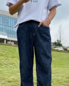 [TJ.11] YKK 트렌디한 여름 와이드 코튼 생지데님 팬츠