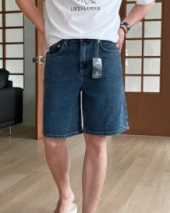 [ED.09] YKK 데일리필수 와이드 하프 데님 반바지