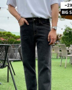 [HL.78] 기본중의 기본 세미와이드핏 워싱 데님 팬츠