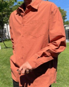 [SLO.10] 컬러감 좋은 코튼워싱 포켓 긴팔 셔츠