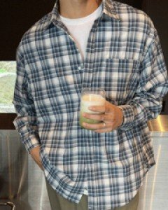 [HEN.20] 무궁무진 활용도 대중적인 인생패턴 내추럴 오버핏 체크셔츠