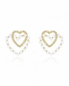 Pearl Double Heart