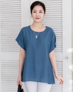 마린블루 인견 가오리티