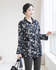 루치아 수입나염 블라우스