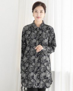 라일 수입나염 롱남방