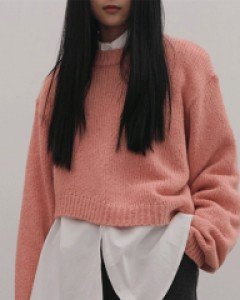 [무료배송] 울 뜨개 언발 도톰 니트 (3 color)